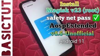 Magisk v23 | how to install Magisk v23(root) AospExtended V8.6-Unofficial Android 11 On Redmi note 8