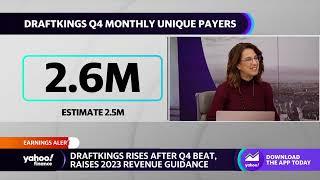 DraftKings stock rises on Q4 earnings beat, raised 2023 revenue guidance