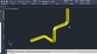 3D design of pipe in AutoCad|| How to make a 3d pipe in AutoCad|| Drawing a 3D pipe in AutoCad