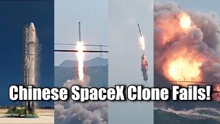 China's SpaceX Copy Destroyed in Bizarre Test Failure  - Booster Static Fire Becomes Flight Test