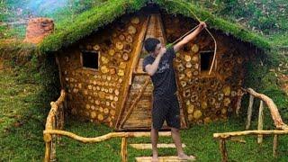 69day build cave underground house। private living room secret underground house। how to build house