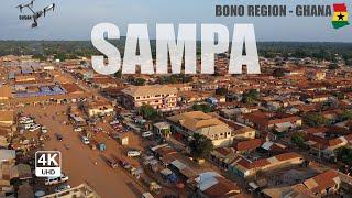 Sampa Aerial view in the Jaman North District Bono Region of Ghana 4K