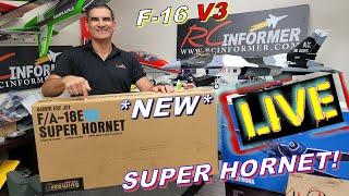 RCI LIVE - ***NEW*** FREEWING F-18 64mm V2 Unboxing & Assembly- FREEWING F-16 70mm V3 Discussion