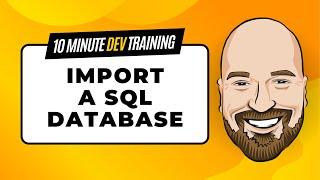 Import A SQL Database In Visual Studio and Refactor It