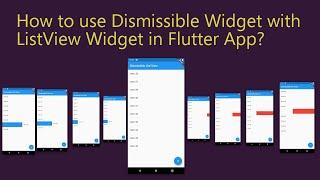 Using Dismissible Widget within ListView widget in #Flutter App | #DevKage