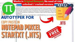 How to copy paste in Notepad Pixcel | Startxt | Autotyper | .wrt | Data entry hack | Download