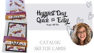 Catalog TEMPLATE Cards W/ Stampin' Up Happiest Day