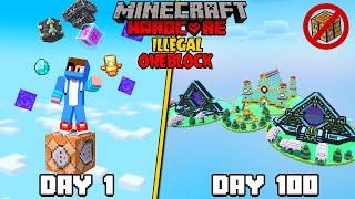 I Survived 100 Days On ILLEGAL OneBlock But No Crafting in Minecraft Hardcore