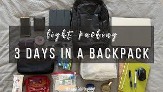 Pack with me for 3 days trip in a carry on EDC backpack | Pack light, Quechua NH Escape 500 16 L