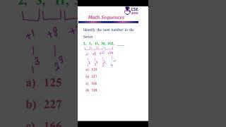 Identify the next no. in the sequence #24 #mathsequences #mathstricks #tipsandtricks #cseguru #short