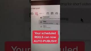 How to schedule (and auto-publish) IG Reels FAST! #shorts