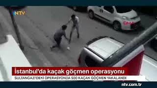 NTV | İstanbul’da kaçak göçmen operasyonu: Pencereden kaçmaya çalıştılar