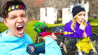 EXTREME Paintball Hide and Seek vs MY WIFE Brianna!