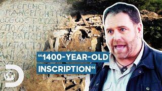 Josh Gates Uncovers A Significant Biblical Mosaic Inscription | Expedition Unknown