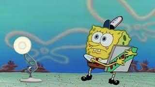 Pixar lamp trying to get a pizza from SpongeBob