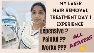 My Laser Hair Removal Treatment Day 1 experience || Is it Costly? Painful? Works? All answersSSK