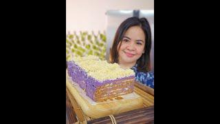 No Steam No Bake Ube Cheesy Graham Custard Cake | ANG SARAP GRABE