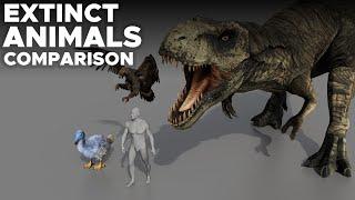 Extinct Animals Size Comparison - 3D Comparison