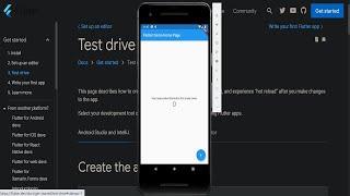  First Sample App - Counter App in Flutter on the Test Drive Page!