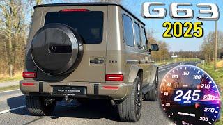 2025 Mercedes AMG G63 | 0-100 100-200 SOUND POV & TOP SPEED on AUTOBAHN