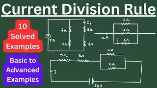 Current Division Rule Problems | 10 Solved Examples on Basic to Advanced Level Current Divider Rule