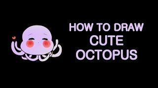 How to draw a cute octopus - Bonbon drawings