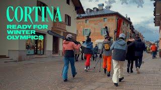 Luxury Ski Resort Cortina d’Ampezzo, Dolomites, Italy - 4K 60FPS Walking Tour
