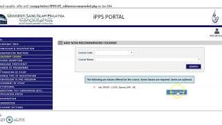 iPPS - MODULE 6.1 (Add and Drop Courses)