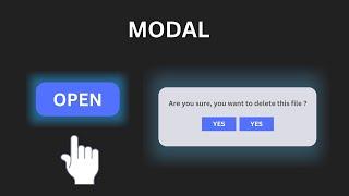 Create a modal using Javascript, HTML, CSS | Tiny project for beginners.