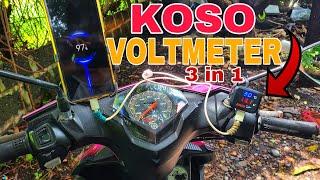 Pemasangan KOSO 3 in 1 Voltmeter | mioi125