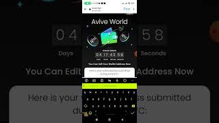 How to update Avive wallet address for Avive token withdrawals