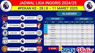 JADWAL LIGA INGGRIS 2024/25 PEKAN KE 28‼️MAN UNITED VS ARSENAL‼️LIGA INGGRIS 2025‼️EPL‼️LIVE SCTV