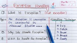 Exception Handling in Java | ArithmeticException