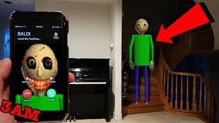 (CREEPY) CALLING BALDI'S BASICS ON FACETIME AT 3AM | BALDI CAME TO MY HOUSE AT 3AM!