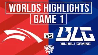 HLE vs BLG Highlights Game 1 | Worlds 2024 Quarterfinals | Hanwha Life Esports vs Bilibili Gaming