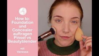 How to: Foundation und Concealer auftragen | PINSEL vs BEAUTYBLENDER | kosmetik4less.de