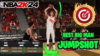 BEST BIG MAN JUMPSHOT FOR CENTERS 6'10-7'3 IN NBA 2K24 | EASY GREEN JUMPSHOT FOR LOW 3PT