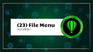 (22) File Menu With Corel Draw