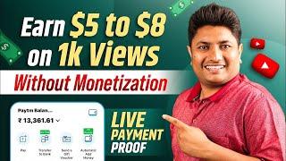 Earn $5 to $8 on 1K Views Without Monetization | Earn on YouTube Without Monetization using GPlinks