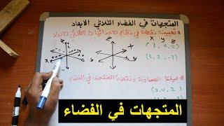 المتجهات في الفراغ  الفضاء الثلاثي الابعاد