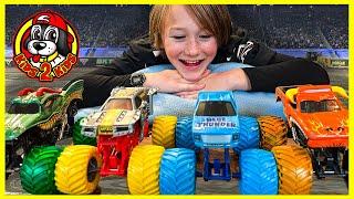 Our FAVORITE INDOOR Monster Truck Play COMPILATON (DIY Arena, RC Grave Digger, Freestyle Highlights)