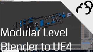 Blender to Unreal Modular Level Creation - UE4 Unreal Engine 4 Tutorial Blueprints