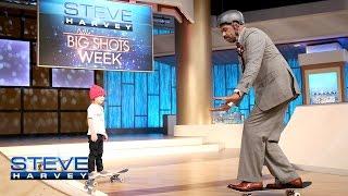 Little Big Shots: Who wants to see Steve skateboard? || STEVE HARVEY