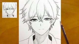 Anime Sketch | How to Draw a Handsome Anime Boy Step by Step