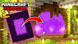 I Transformed A CAVE and Built an EPIC Nether Portal in Minecraft Hardcore