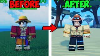 Awakening Flame Fruit and Becoming ACE In One Piece Roblox