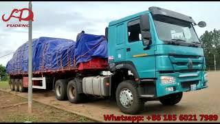 Sinotruk HOWO tractor and CNHTC truck head with Side Wall Trailer Drop side Trailer