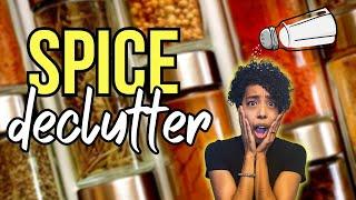 Spice Cabinet Got You Down? DECLUTTER WITH ME | Spice cabinet clean out  #SHORTS