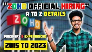 Zoho bulk hiring for software developer | zoho off campus drive 2023 | Zoho Interview Process
