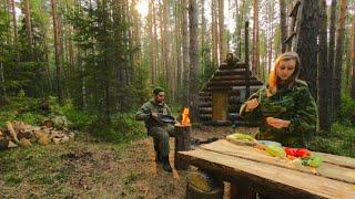 ЛЕСНАЯ ХИЖИНА | ОГНЕННАЯ МЕБЕЛЬ | ОСТАЛИСЬ НОЧЕВАТЬ | КАБАЧКИ ПО ЛЕСНОМУ